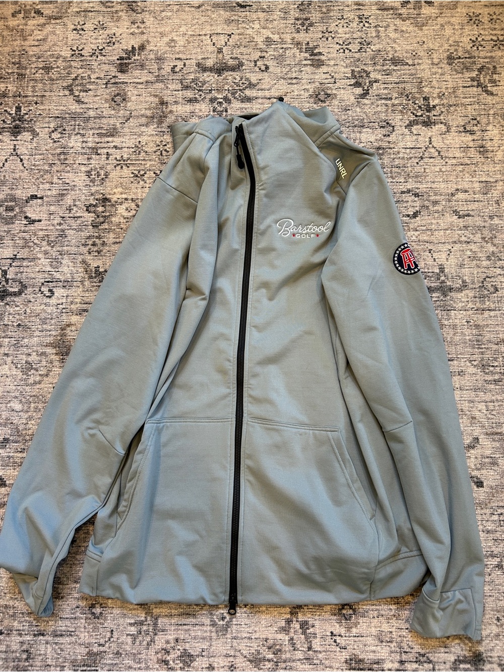 UNRL Barstool Golf Light Sage Zip-Up Jacket